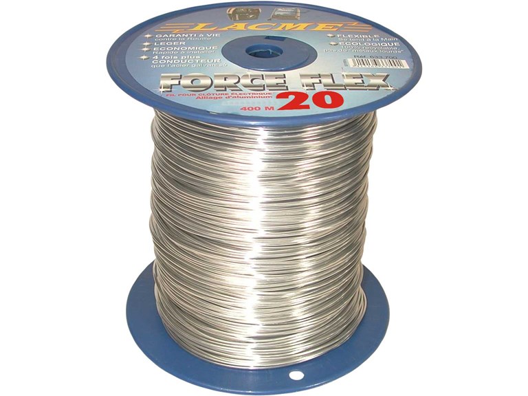 Aludraht FORCEFLEX 20 - 2,0mm:   PREMIUM-Draht Für Festzäune Besonders leitfähiger Aludraht aus Aluminiumle