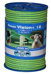 Band VISION+ 12 mm:   CLASSIC-Band. Für kurze Zäune bis 2km  5 Edelstahlleiter Ø 0,20mm 12mm B