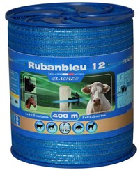 Blaues Band RB 12 mm; L?nge: 200m:   PREMIUM-Band. Für lange Zäune bis 16km  2 Kupferleiter, verzinnt Ø 0,25mm
