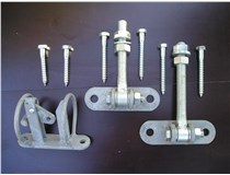 Montage-Set für Weidetor:   Weidetor-Montageset bestehend aus: 2 Stk. Augenschraube mit Platte 1 Stk. 