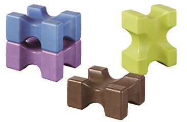 Miniblock; Farbe: blau:   Hindernisblöcke aus hochwertigem Kunststoff sind praktisch, standfest und si