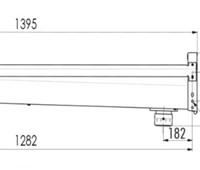 Edelstahl - Trogtränke GV150, 66l:  Serienmäßig zur Wandmontage (Standfüße optional) Nach innen gekanteter Rand v