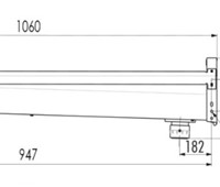 Edelstahl - Trogtränke GV110, 57l:  Serienmäßig zur Wandmontage (Standfüße optional) Nach innen gekanteter Rand v
