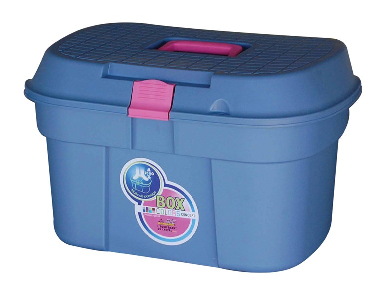Box COLOR XL:   Diese Kisten aus Kunststoff-Spritzguss sind ideal um Ordnung in Ihrem Reiter