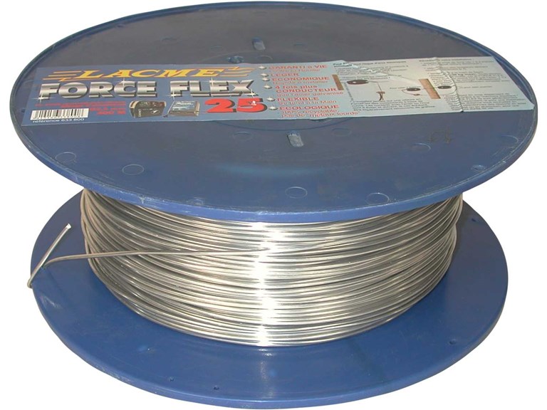 Aludraht FORCEFLEX 25 - 2,5mm:   PREMIUM-Draht  Für Festzäune  Besonders leitfähiger Aludraht aus Aluminium