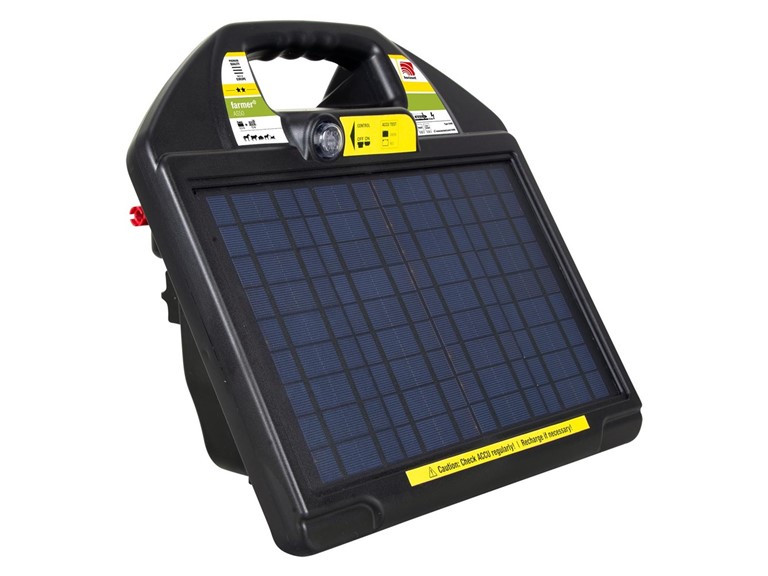 Farmer AS50 inkl. Akku:   Farmer AS50 mit einem 10W Solarpanel   Kompaktes Solargerät mit integriert