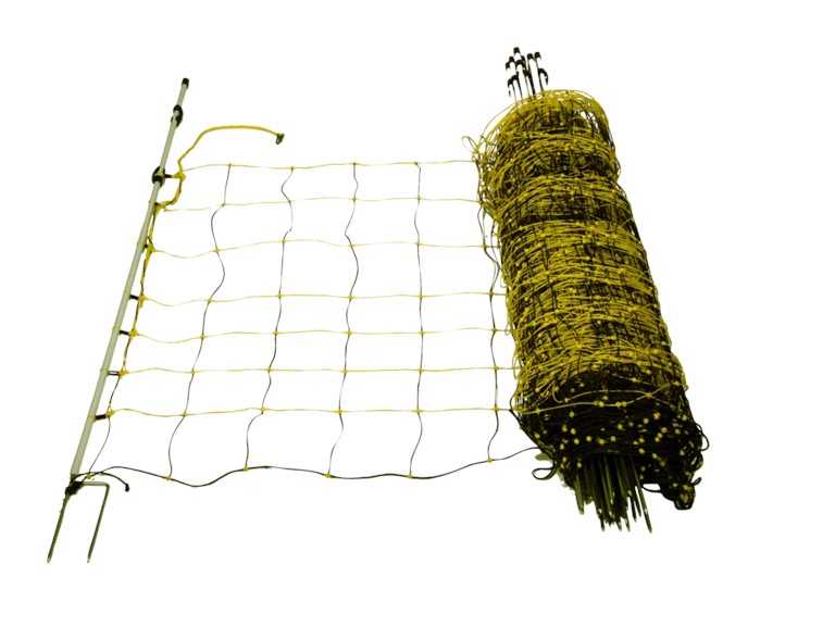 Schaf-Netz mit Wolfsabwehrlitze H. 120:   Ideal für Schafe   Kann zusätzlich mit einem 12-20mm Band erhöht werden um 